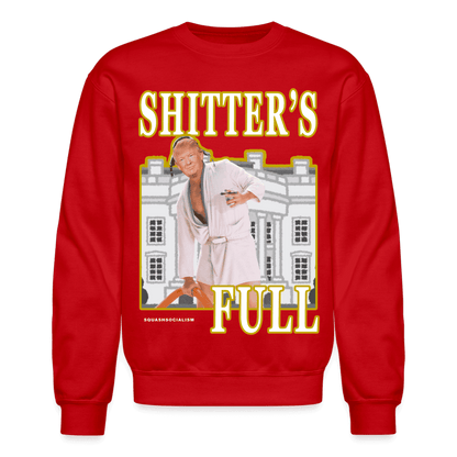 Shitters Full Trump Ugly Christmas Sweater - red