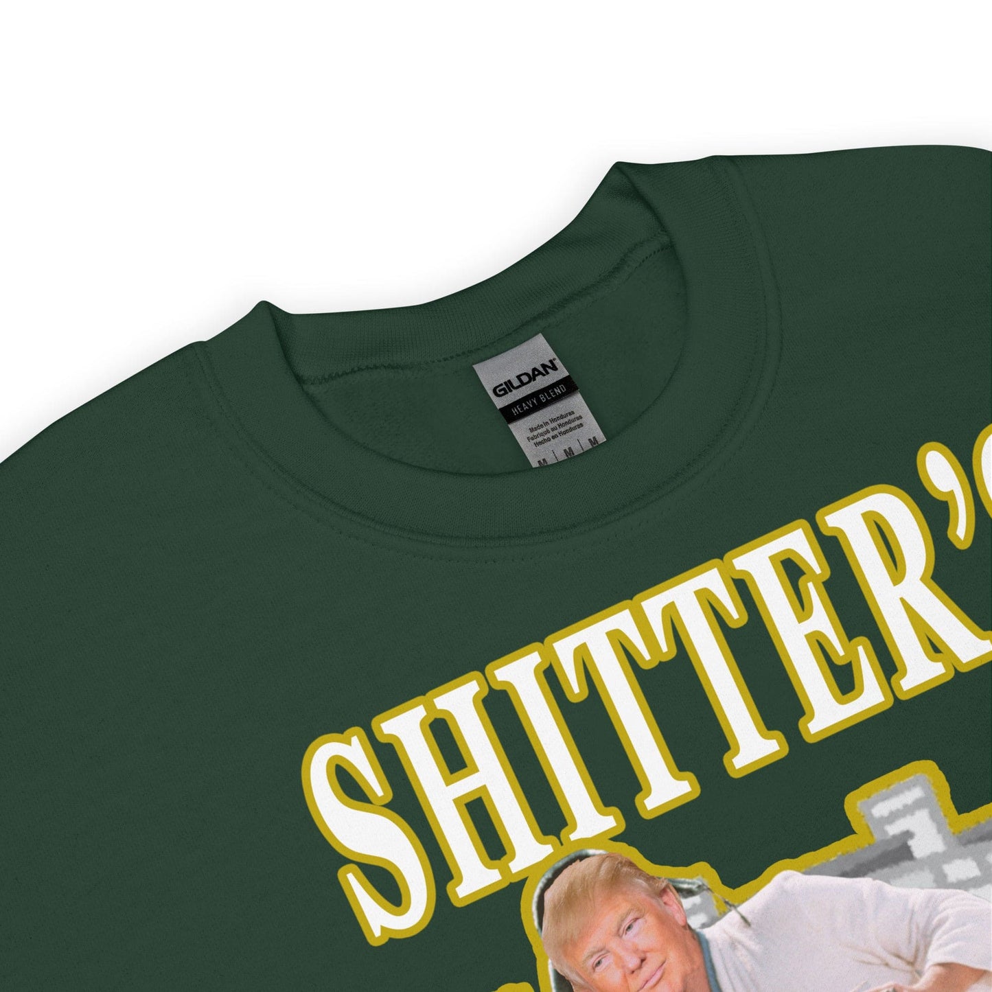 Trump "Shitter's Full" Ugly Christmas Sweater - Green - LiberTee Shirts
