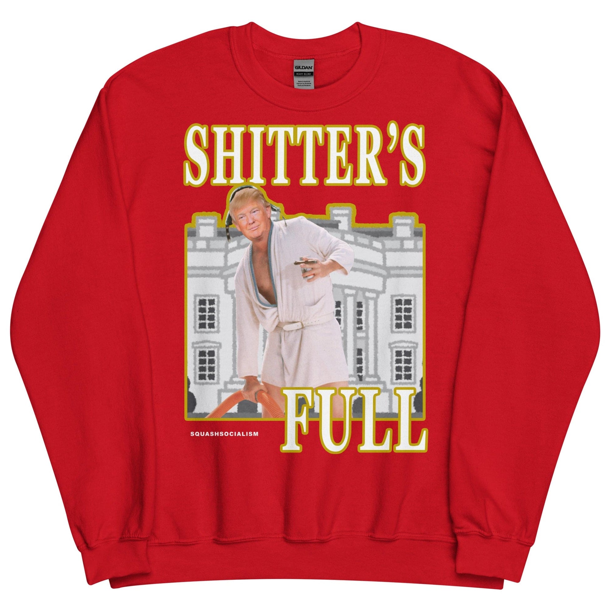 Trump "Shitter's Full" Ugly Christmas Sweater - LiberTee Shirts