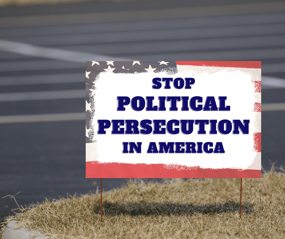 Stop Political Persecution in America Yard Sign - 2 Pack - LiberTee Shirts