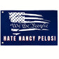 Anti Nancy Pelosi Wall Flag | Funny Crazy Nancy 3x5 ft Single-Sided Banner with Grommets | Great Gift Idea for Trump Supporters and Republicans - LiberTee Shirts