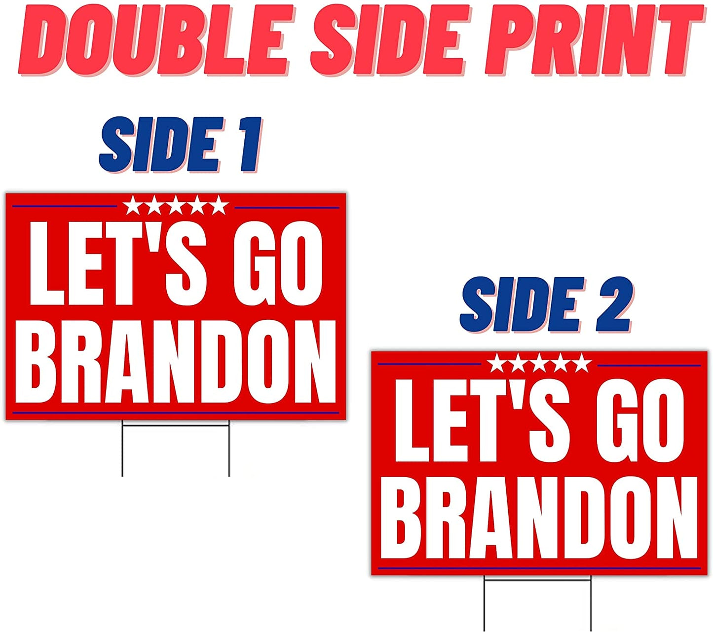 Let's Go Brandon 18"x12" Yard Sign - LiberTee Shirts
