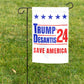 Trump and Desantis '24 Save America Garden Flag | 12"x18" Donald Trump Ron Desantis 2024 Yard Sign - LiberTee Shirts
