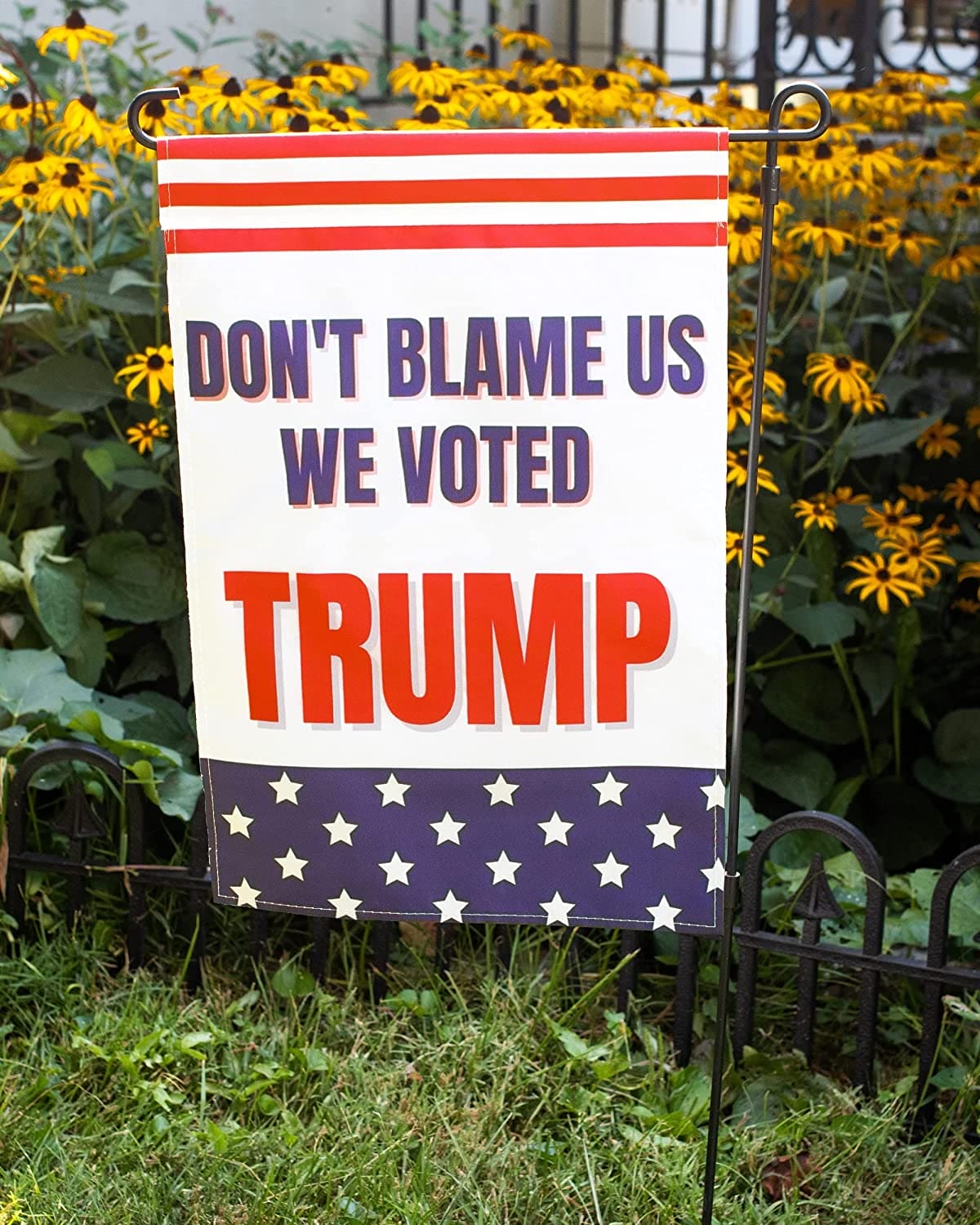Don’t Blame Us We Voted Trump 12"x18" Garden Flag - LiberTee Shirts