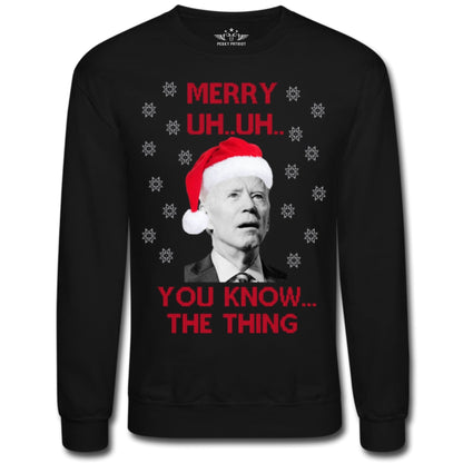 Biden Mumble Mouth Christmas Crewneck Sweatshirt - LiberTee Shirts