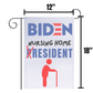 Pesky Patriot Joe Biden Nursing Home Resident Garden Flag | Funny Anti Biden 12x18 Double-Sided Flag Banner for Lawn and Garden | Great Gift Idea for Trump Supporter Republicans - LiberTee Shirts