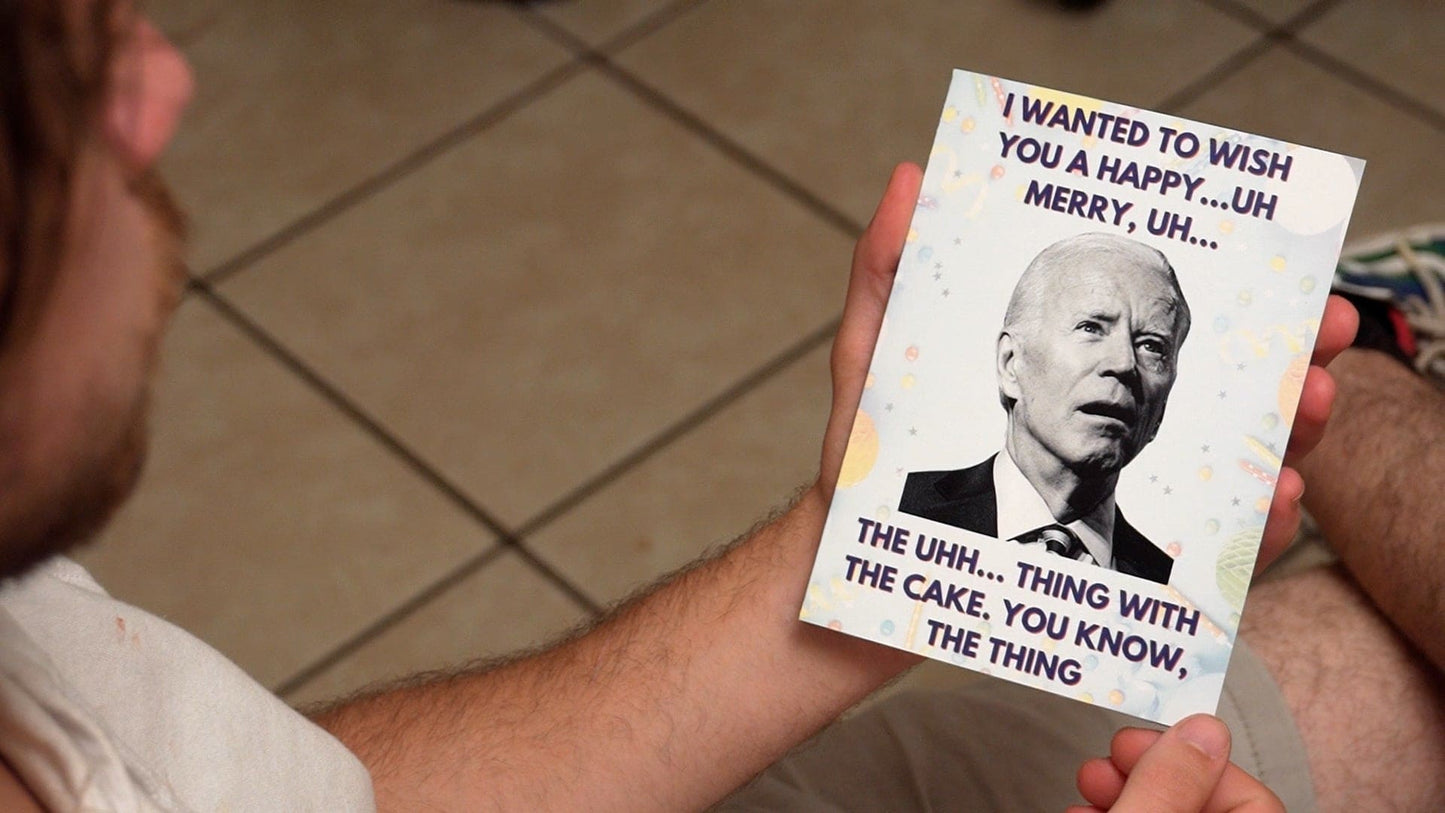 Funny Joe Biden Uh Uh Birthday Card - LiberTee Shirts