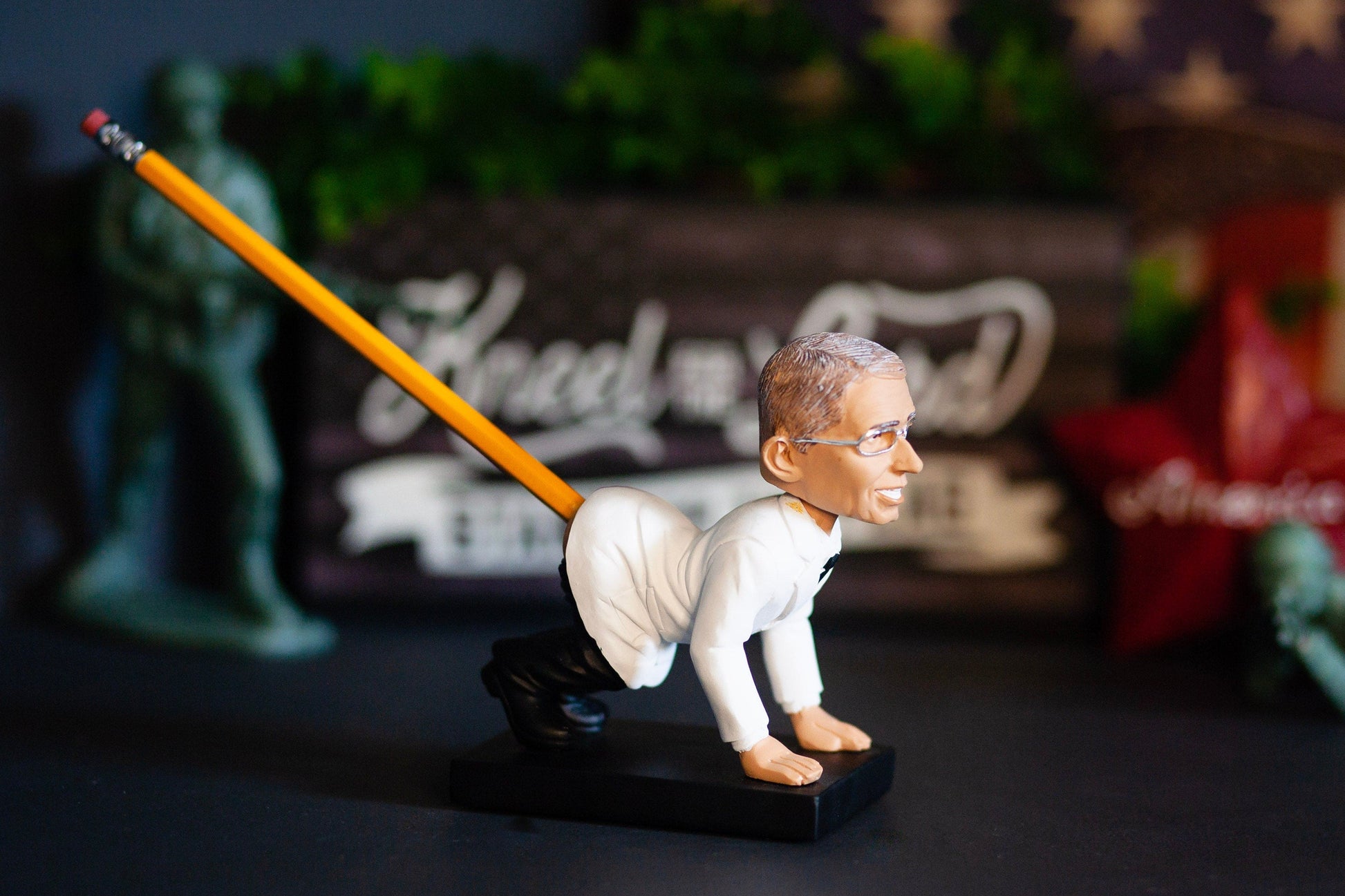 Dr. Fauci Funny Novelty Pencil Holder Bobble - 2 Pieces - LiberTee Shirts