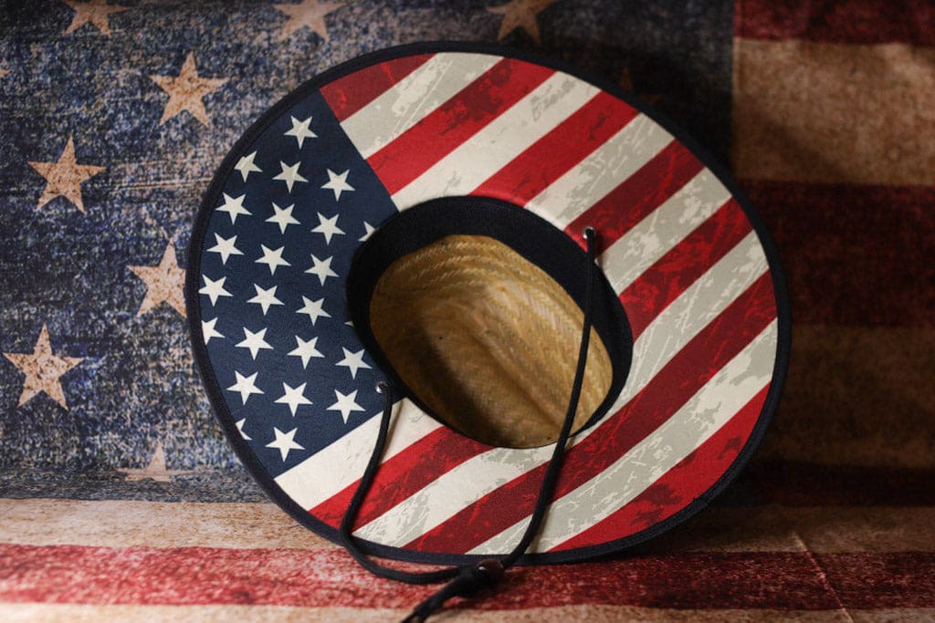 Patriotic USA 1776 Straw Sun Hat - LiberTee Shirts