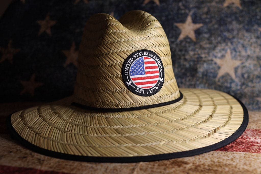 Patriotic USA 1776 Straw Sun Hat - LiberTee Shirts