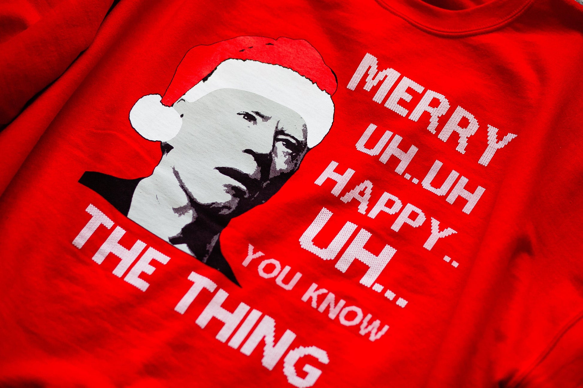 MERRY Uh Uh Ugly Christmas Sweater - LiberTee Shirts