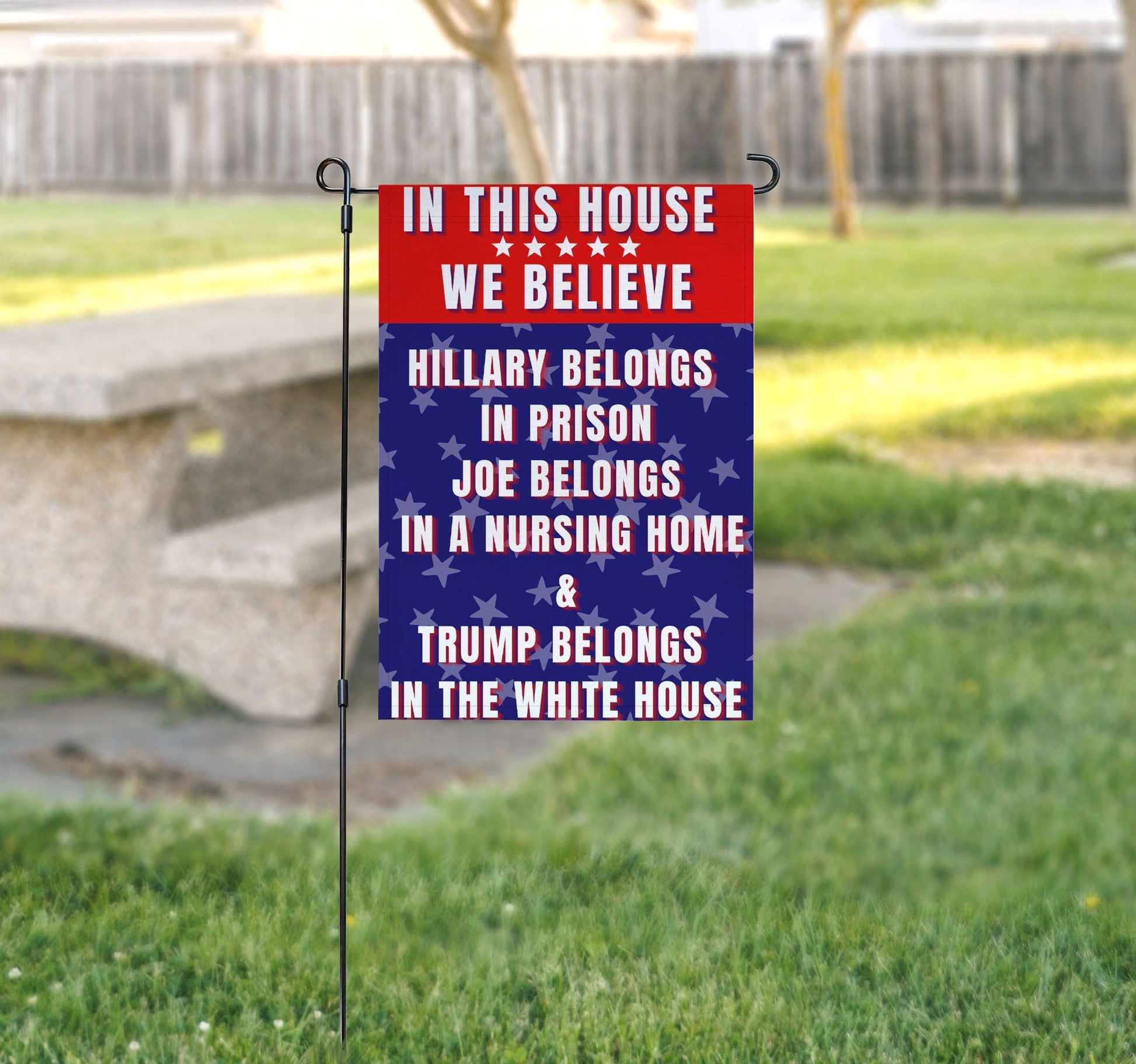 Biden for Nursing Home Funny Garden Flag - LiberTee Shirts