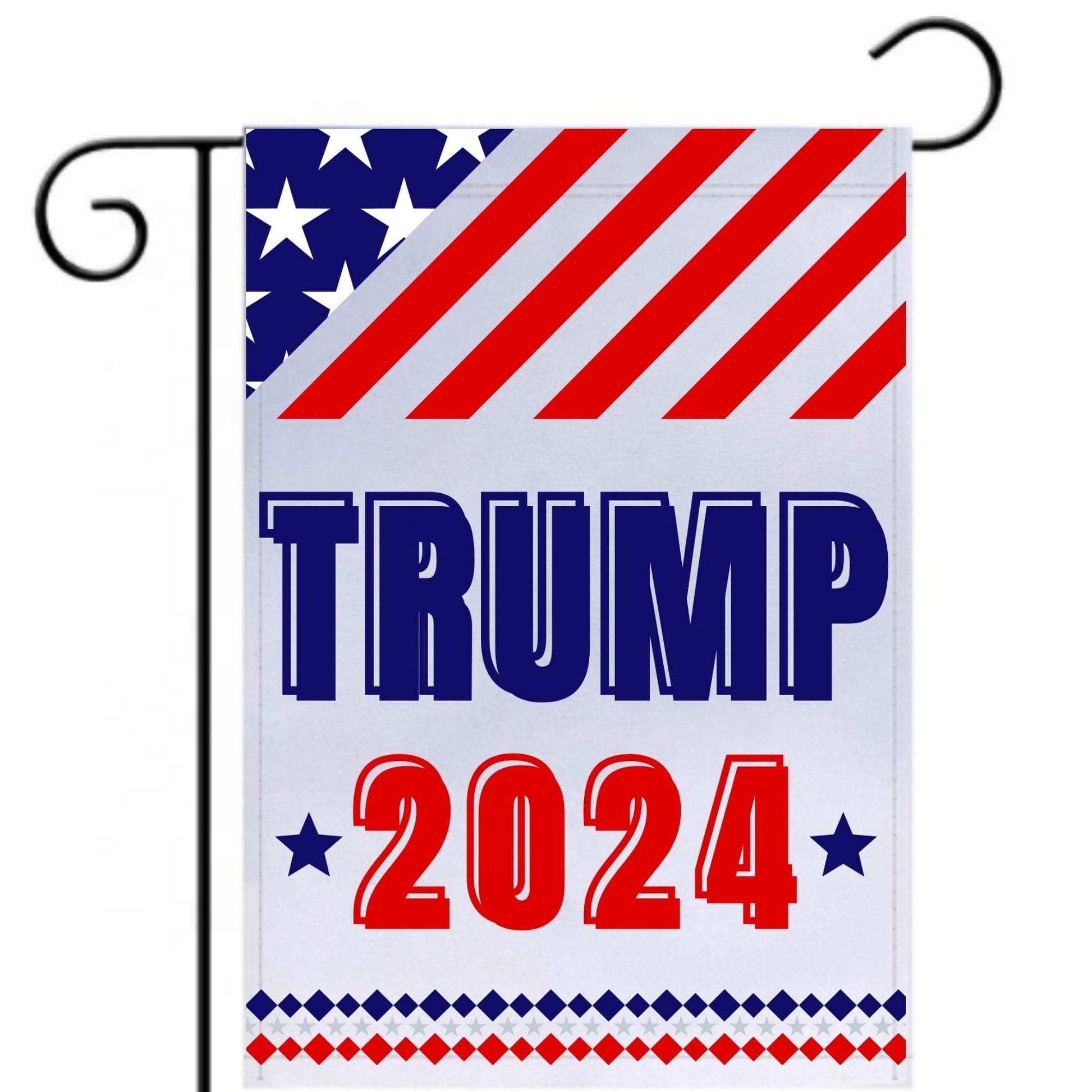 LiberTee Trump for President 2024 Outdoor Garden Flag | Trump 24 Save America 12x18 Flag Banner for Lawn or Garden | Patriotic Flag for MAGA Supporters - LiberTee Shirts