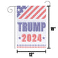 LiberTee Trump for President 2024 Outdoor Garden Flag | Trump 24 Save America 12x18 Flag Banner for Lawn or Garden | Patriotic Flag for MAGA Supporters - LiberTee Shirts