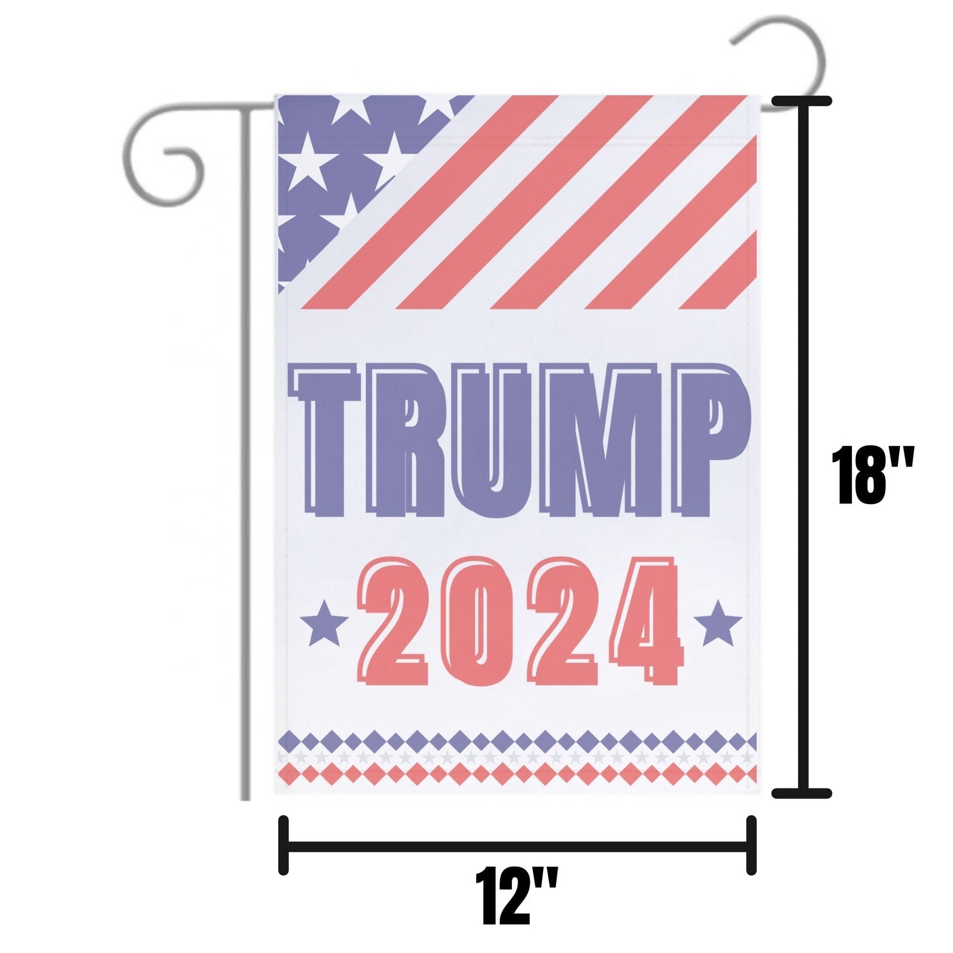 LiberTee Trump for President 2024 Outdoor Garden Flag | Trump 24 Save America 12x18 Flag Banner for Lawn or Garden | Patriotic Flag for MAGA Supporters - LiberTee Shirts