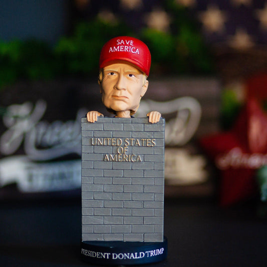 Donald Trump Save America Wall Bobblehead Doll - 2 Pieces - LiberTee Shirts