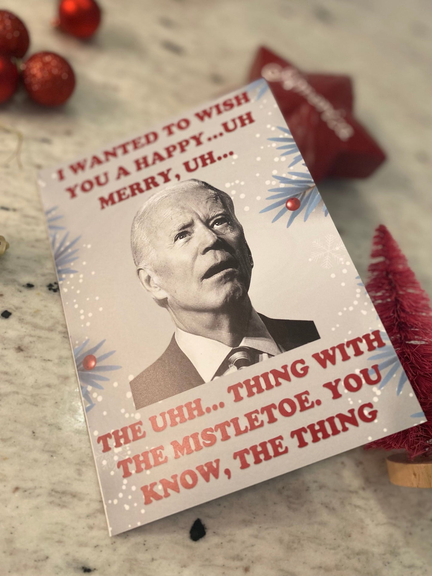 Let's Go Brandon Anti-Biden Christmas Card - LiberTee Shirts