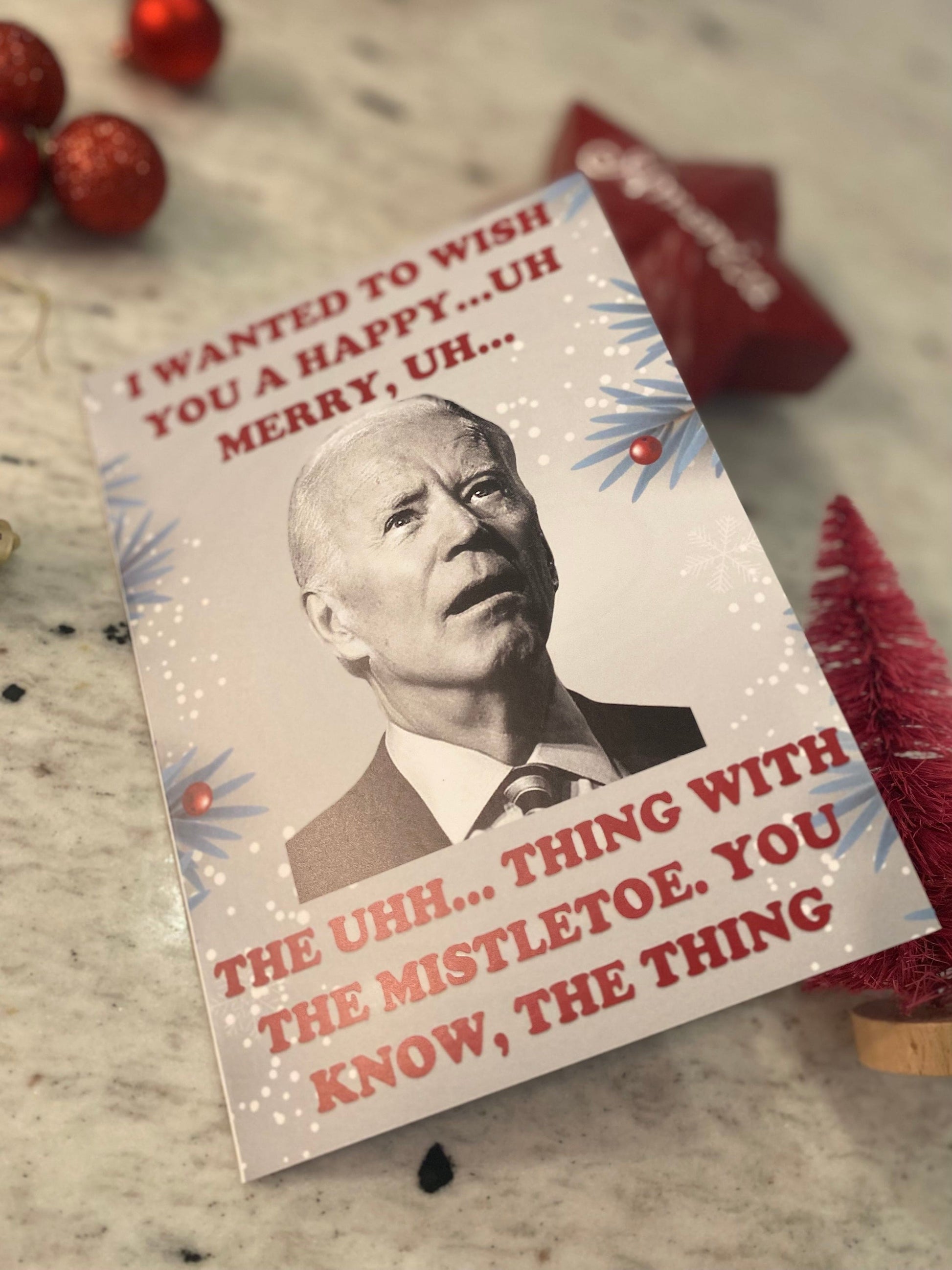 Let's Go Brandon Anti-Biden Christmas Card - LiberTee Shirts