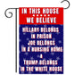 Hillary Prison - Biden Nursing Home - Pro Trump 18" x 12" Garden Flag - LiberTee Shirts