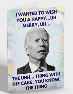 Funny Joe Biden Uh Uh Birthday Card - LiberTee Shirts