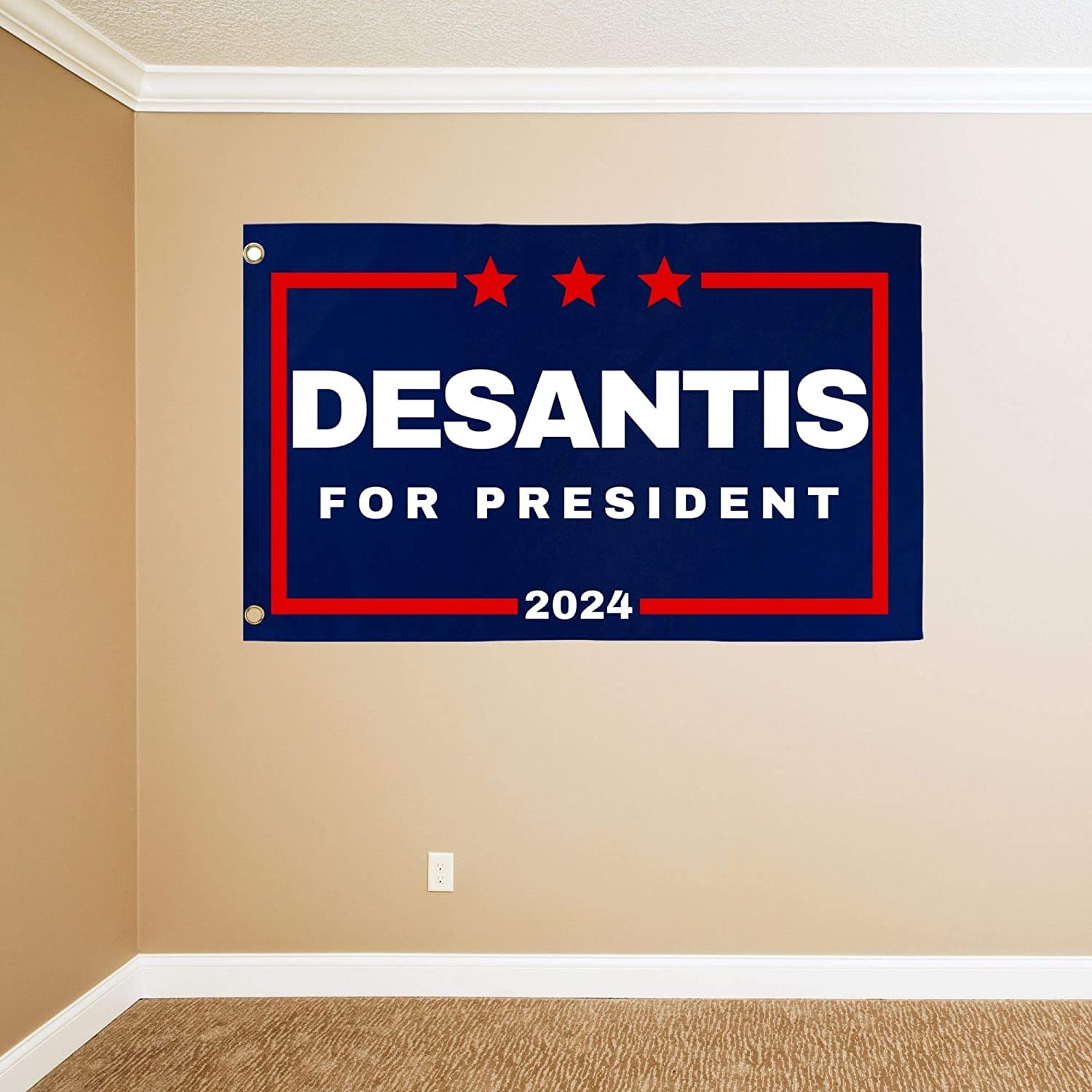 DeSantis '24 Flag | 3'X5' Ron DeSantis for President 2024 Flag with Grommets - LiberTee Shirts