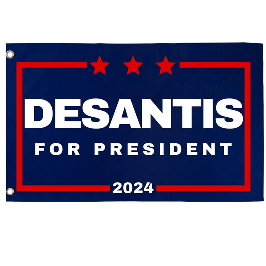DeSantis '24 Flag | 3'X5' Ron DeSantis for President 2024 Flag with Grommets - LiberTee Shirts