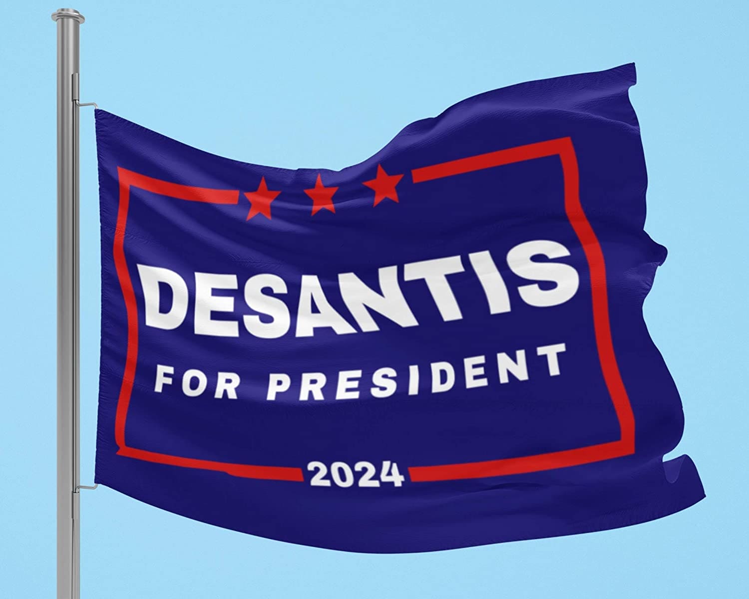 DeSantis '24 Flag | 3'X5' Ron DeSantis for President 2024 Flag with Grommets - LiberTee Shirts