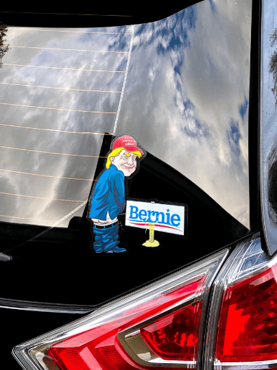Donald Trump Pissin' on Biden Window Sticker Detail - 2-Pack - LiberTee Shirts