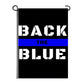 LiberTee Back The Blue Line Garden Flag Double Sided Banner Black White & Blue Yard Stripe | Support Law Enforcement Decorative Durable Outdoor American Police Flag - 12x18 - LiberTee Shirts