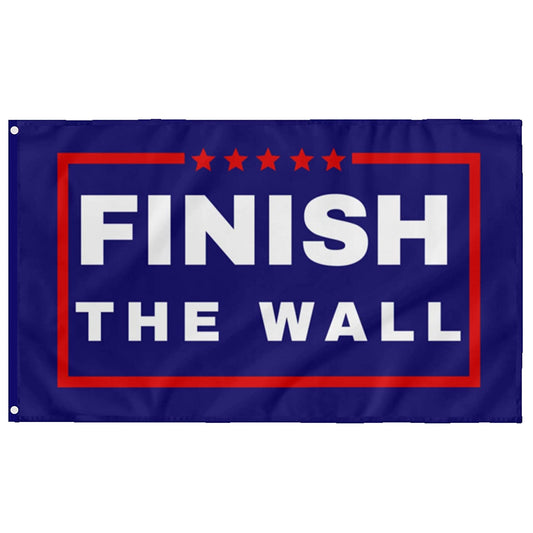 Finish the Wall 3x5 ft Flag with Grommets for Anti-Biden and Trump Supporters | Border Crisis F Biden Banner - LiberTee Shirts