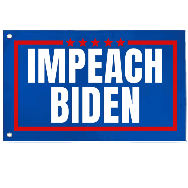 Impeach Joe Biden Flag | Anti Sleepy Joe Biden 3ft by 5ft Single-Side Flag Banner with Grommets on Side | Pro Trump and Republican Flag - LiberTee Shirts
