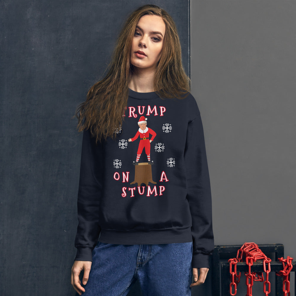 Trump On A Stump Christmas Sweater - LiberTee Shirts