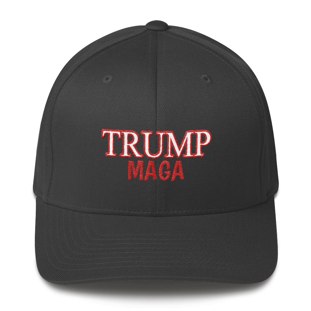TRUMP MAGA RED OUTLINE - LiberTee Shirts