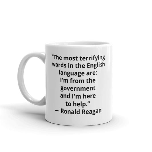 Reagan terrifying words mug - LiberTee Shirts