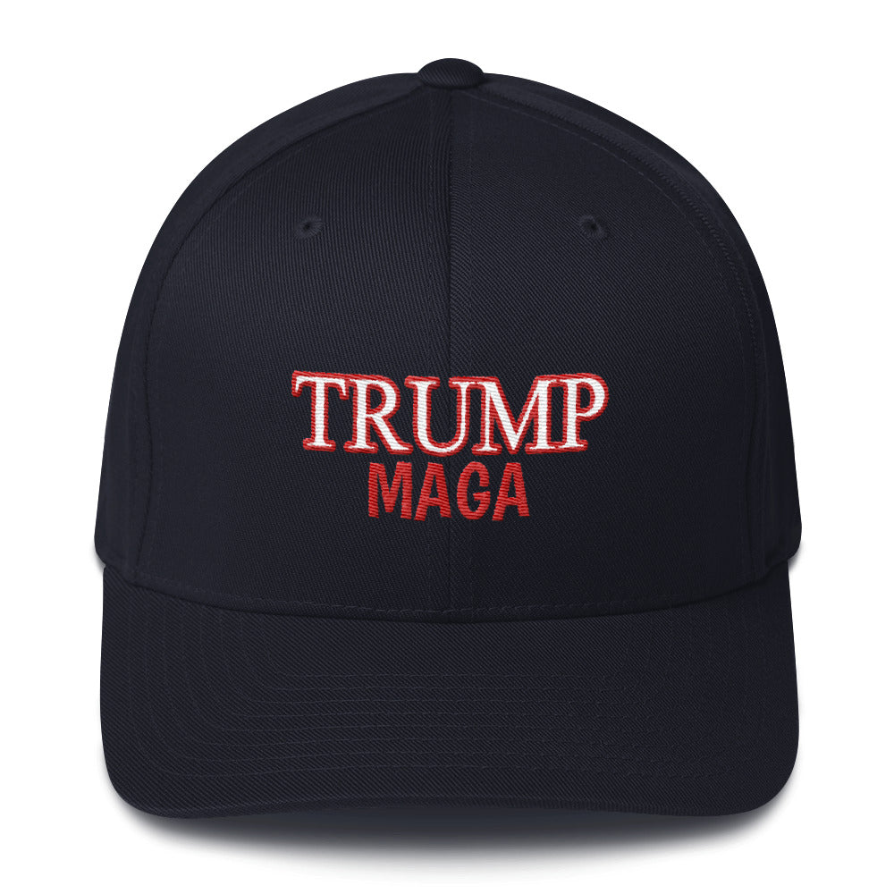 TRUMP MAGA RED OUTLINE - LiberTee Shirts