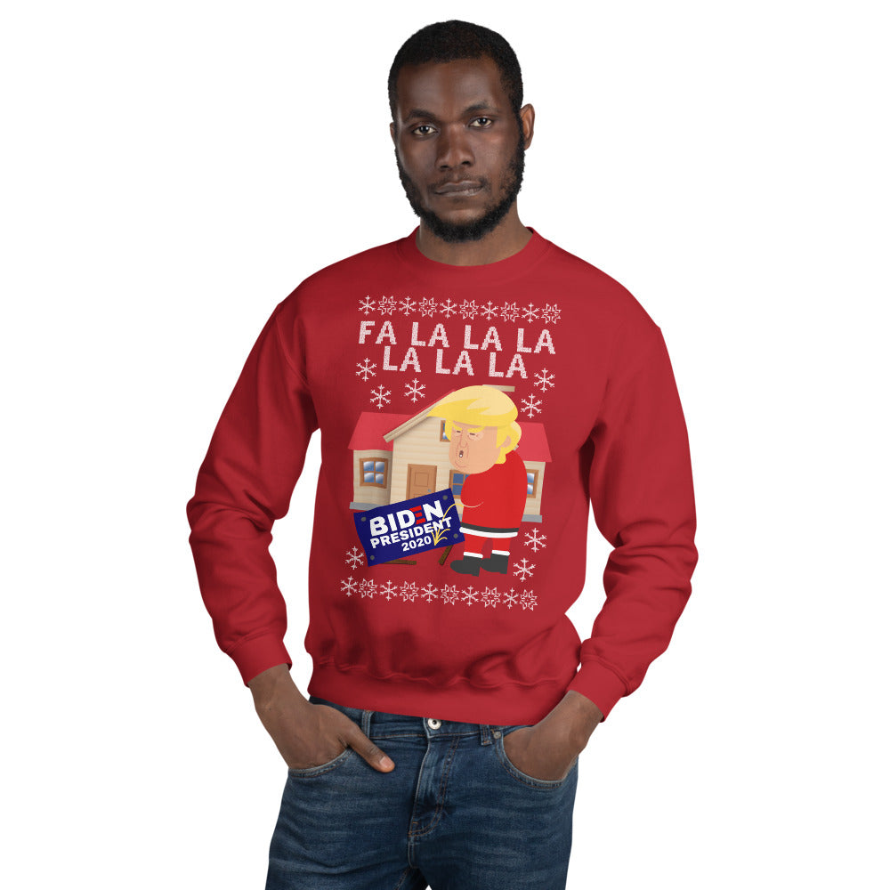 Funny Donald Trump Ugly Christmas Sweater Trump pissing on Biden - LiberTee Shirts