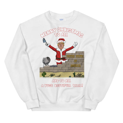 YUGE Wall Trump Christmas Sweater - LiberTee Shirts