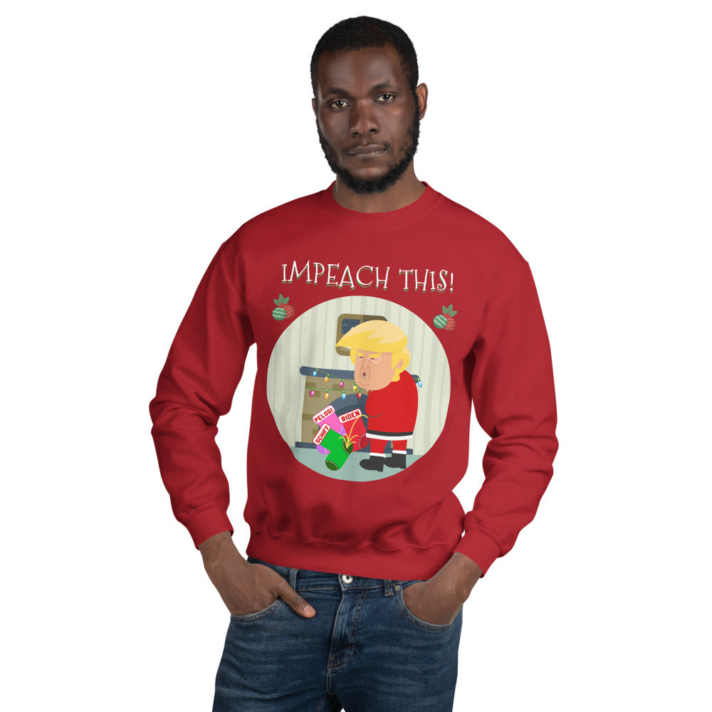 Funny Impeach This Donald Trump Ugly Christmas Sweater for Men and Women - LiberTee Shirts