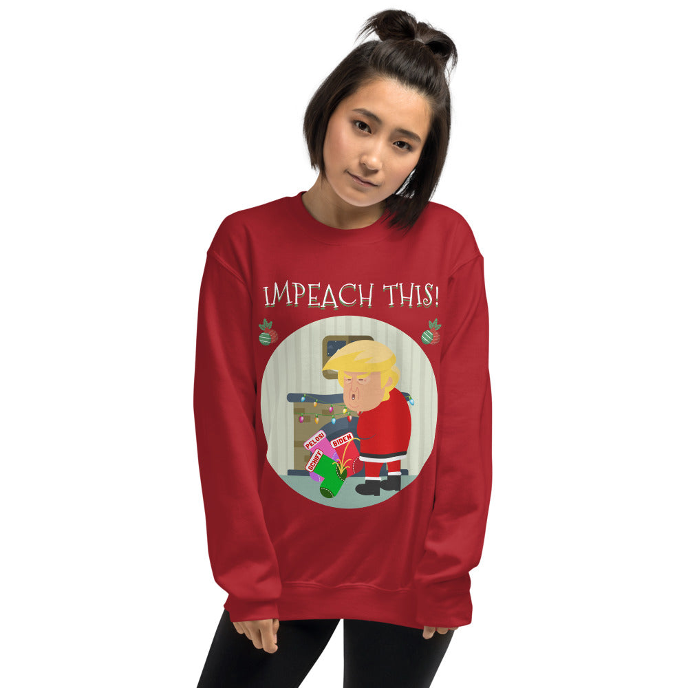 Funny Impeach This Donald Trump Ugly Christmas Sweater for Men and Women - LiberTee Shirts
