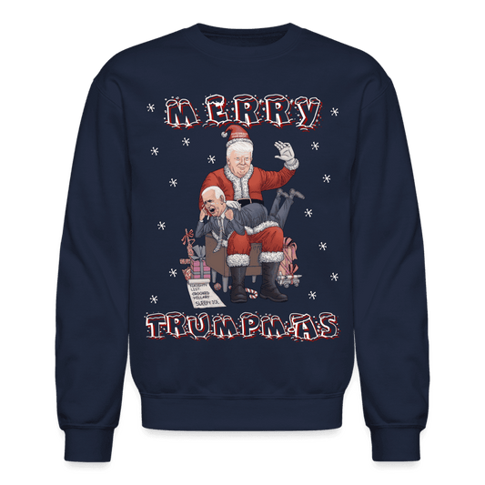 Merry Trumpmas Trump Spanking Biden SPOD - navy