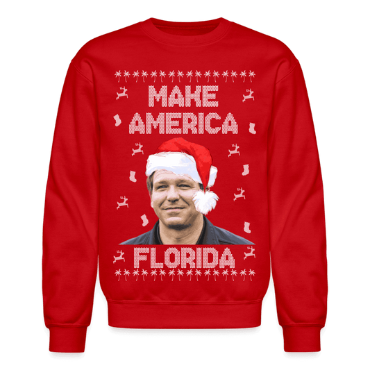 Make America Florida Desantis 24 Ugly Christmas Sweater SPOD - red
