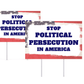 Stop Political Persecution in America Yard Sign - 2 Pack - LiberTee Shirts