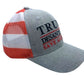 Donald Trump Ron Desantis 2024 Save America Hat with Flag Pattern Mesh Back - 2 Hats - LiberTee Shirts
