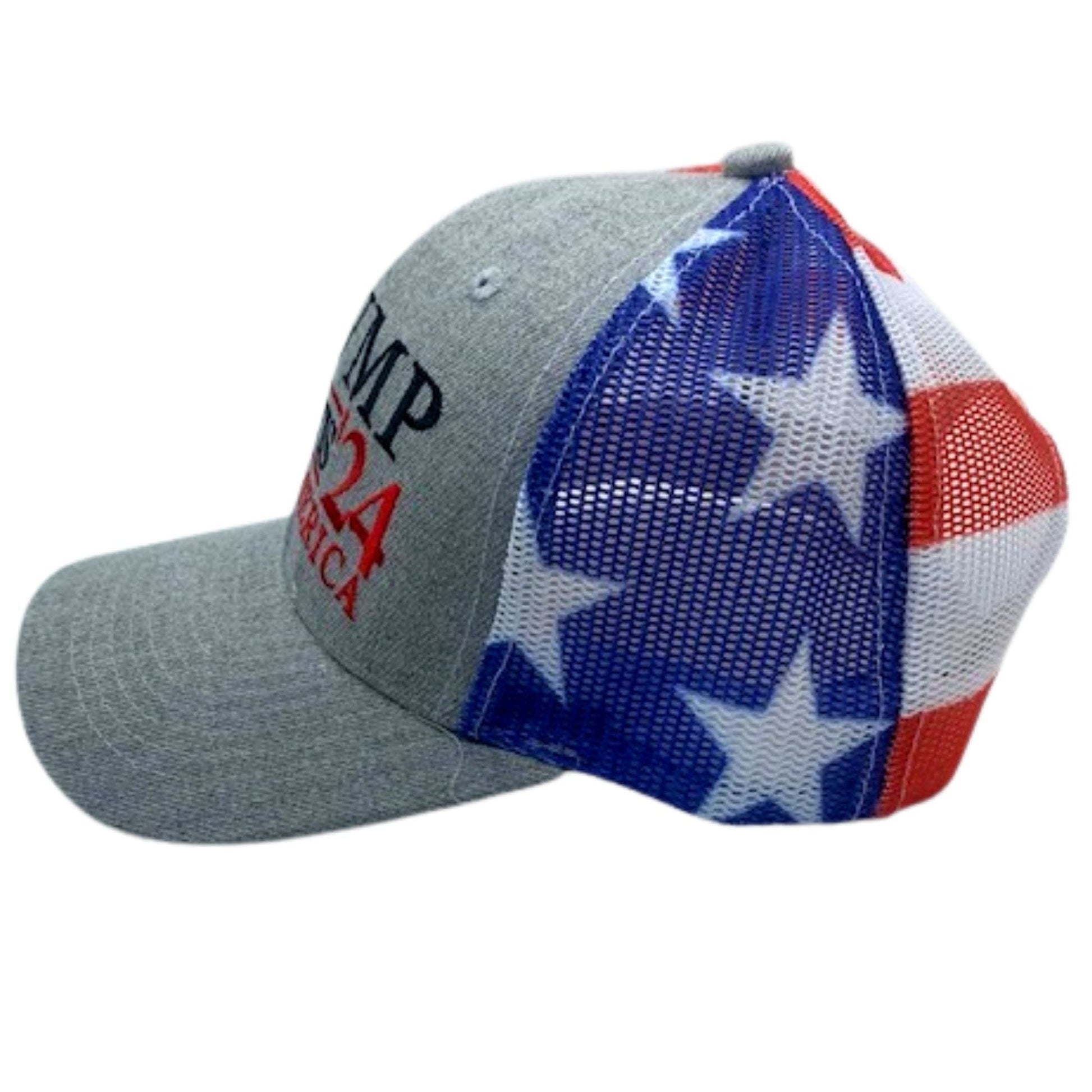 Donald Trump Ron Desantis 2024 Save America Hat with Flag Pattern Mesh Back - 2 Hats - LiberTee Shirts