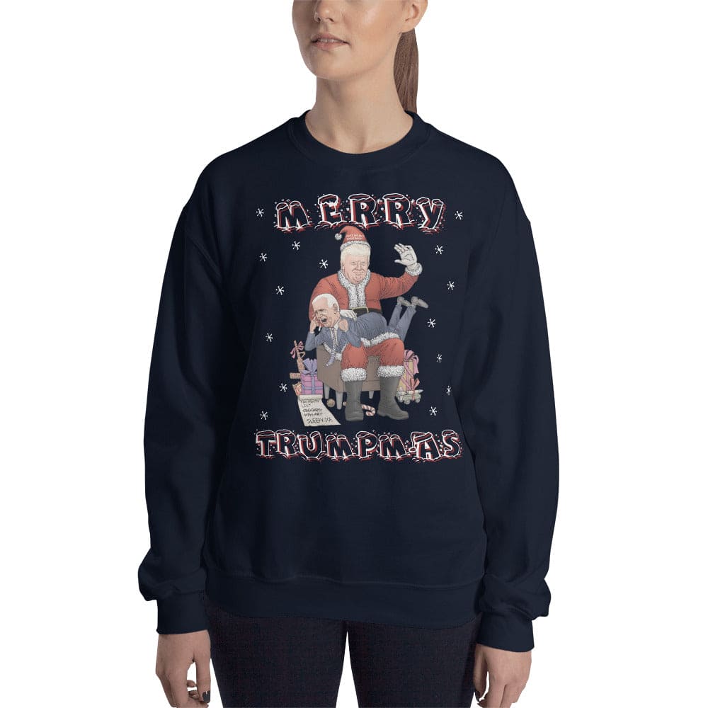 Merry Trumpmas Spanking Brandon Ugly Christmas Sweater - LiberTee Shirts