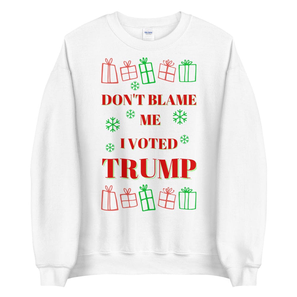 Don't Blame Me I Voted Trump Ugly Christmas Sweater - LiberTee Shirts