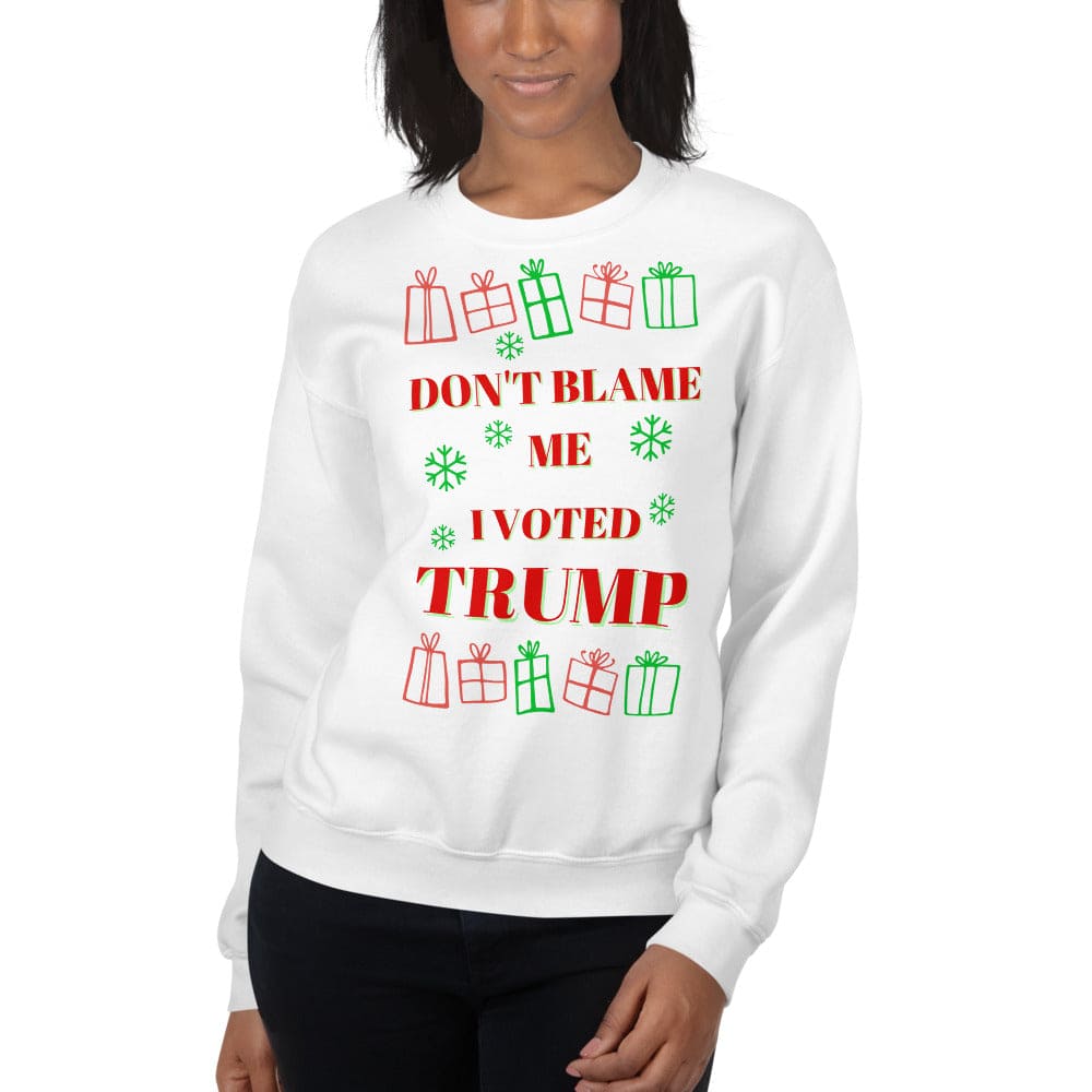Don't Blame Me I Voted Trump Ugly Christmas Sweater - LiberTee Shirts